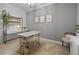 Bright office with modern shelving, neutral colors and textured wallpaper at 2601 Boulder Way, Woodstock, GA 30188