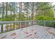 A peaceful back deck offers ample space with wooded scenery at 548 Myrtle Trace Ln, Suwanee, GA 30024