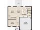 First floor plan with kitchen, Gathering room, dining area, flex room, 2 car garage, powder room, mud room and pantry at 2389 Argento Cir, Dacula, GA 30019