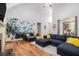 Spacious living area boasting hardwood floors, and a stylish accent wall at 2920 Stanway Ave, Douglasville, GA 30135