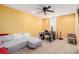 Office space with carpet flooring, ceiling fan, and workstation at 2920 Stanway Ave, Douglasville, GA 30135