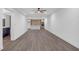 Spacious open concept living room and kitchen with new floors at 552 Steels Bridge Rd, Canton, GA 30114