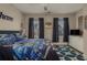 Bedroom with hardwood floors and modern curtains at 4020 Declaration Dr, Roswell, GA 30076