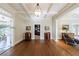 Elegant foyer with hardwood floors, decorative lighting, and an open floor plan at 3 Demorest Ne Ave, Atlanta, GA 30305