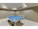 Recreation room featuring a table tennis setup with recessed lights and neutral walls at 3284 Bakers Mill Ct, Dacula, GA 30019