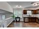 Kitchen area featuring stainless steel appliances and hardwood floors at 655 Barrington Way, Roswell, GA 30076