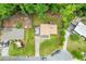 Aerial view of the property showcasing the layout, landscaping, and surrounding neighborhood at 1188 Cedar Park Cir, Stone Mountain, GA 30083