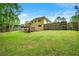 Expansive backyard featuring a wooden fence and mature trees, offering a private outdoor space at 1188 Cedar Park Cir, Stone Mountain, GA 30083