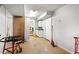 Unfinished basement area featuring a white door, a concrete floor, and utility connections at 1188 Cedar Park Cir, Stone Mountain, GA 30083