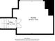 Floor plan shows layout of rooms and hall with dimensions in home's top level at 3370 Habersham Nw Rd, Atlanta, GA 30305