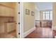 Hallway view to the second floor landing with a sink and cabinets on the left at 3370 Habersham Nw Rd, Atlanta, GA 30305