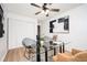 Home office with glass desk, ceiling fan, and ample lighting at 120 Alden Nw Ave # D2, Atlanta, GA 30309