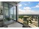 Beautiful balcony view of the city skyline seen from the condo's sliding glass door at 3344 Peachtree Ne Rd # 3601, Atlanta, GA 30326