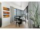 Cozy dining area featuring floor-to-ceiling windows with city views and modern decor at 3344 Peachtree Ne Rd # 3601, Atlanta, GA 30326