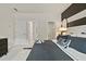Modern bedroom with black and white color scheme, ample storage and closet at 409 Nix Ln, Lawrenceville, GA 30046