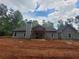 Rear of the home, still under construction, shows siding, dark roof, back door, and a chimney on the left at 879 Highway 101 N, Dallas, GA 30157
