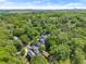 Aerial view of houses situated on a tree-lined street, showing the layout and surrounding landscape at 2244 Spink Nw St, Atlanta, GA 30318