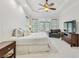 Spacious main bedroom suite with a tray ceiling and private outdoor access at 2244 Spink Nw St, Atlanta, GA 30318