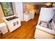 Kitchen with white cabinetry, laminate countertops, and gas range cooktop at 6147 Pritchett Dr, Powder Springs, GA 30127