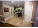Well-designed kitchen featuring tile floors, an island, and modern appliances for culinary enthusiasts at 6147 Pritchett Dr, Powder Springs, GA 30127