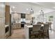 Modern kitchen with stainless steel appliances, white countertops, and stylish pendant lighting at 321 Hickory Sw Walk, Marietta, GA 30064