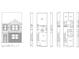 An architectural plan illustrating the front elevation of the house with brick and siding at 460 Reflection Dr # 21, Stockbridge, GA 30281