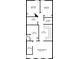 Detailed floor plan showcasing layout of bedrooms, baths, laundry, hall, walk-in closet and primary bedroom at 613 Brennan Dr, Decatur, GA 30033