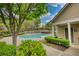 Enjoy this well-maintained community pool, surrounded by lush greenery and well-kept landscaping at 3107 Woodland Ln, Alpharetta, GA 30009