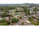 Aerial view of a downtown area featuring a green gathering space at 3607 Anna Nw Ln, Kennesaw, GA 30144