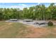 Aerial view features covered picnic tables within a green park, perfect for outdoor gatherings at 3607 Anna Nw Ln, Kennesaw, GA 30144