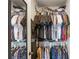 The closet has clothing racks on both sides at 4103 Mars Bay # 25, Acworth, GA 30101
