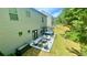 Beautiful backyard with a hot tub and a patio seating area perfect for relaxing and entertaining at 109 Red Fox Dr, Dallas, GA 30157