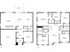 The first and second floor plans showing dimensions of living room, kitchen, bedrooms, bathrooms, and more at 109 Red Fox Dr, Dallas, GA 30157