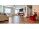 Spacious play room with hardwood floors, neutral walls, and bright furniture at 109 Red Fox Dr, Dallas, GA 30157