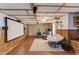 Finished basement featuring a home theater setup, wood accents, and comfortable seating at 3095 Willow Park Dr, Dacula, GA 30019