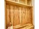 A custom wood coat rack with open shelving at 60 Browning Shoals Rd, Social Circle, GA 30025