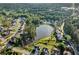 Aerial view of a residential area with a beautiful lake surrounded by lush greenery at 2201 Old Dallas Sw Rd, Marietta, GA 30064