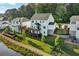 Scenic backyard featuring a well-maintained lawn and a tranquil lake view from the home's inviting back decks at 2201 Old Dallas Sw Rd, Marietta, GA 30064