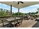 Spacious covered deck with outdoor furniture, perfect for relaxation and entertaining at 2201 Old Dallas Sw Rd, Marietta, GA 30064