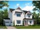 Charming two-story home with white siding, black trim, and a covered front porch at 2201 Old Dallas Sw Rd, Marietta, GA 30064