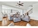 Open floorplan from living room to kitchen and dining area at 2201 Old Dallas Sw Rd, Marietta, GA 30064