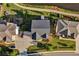 Aerial view of a home's landscaped backyard, patio, and exterior features at 2201 Old Dallas Sw Rd, Marietta, GA 30064