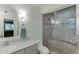 Modern bathroom with a vanity and a glass door shower, plus natural light and neutral colors at 3460 Wycherly Ne Ct, Brookhaven, GA 30319