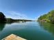Expansive lake view from the dock, showcasing calm waters, boat docks, and lush green shoreline at 3650 Deep Cove Dr, Cumming, GA 30041