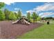 Well-equipped playground area with multiple slides, swings, climbing structures, and a mulch safety surface at 4240 Spring Ridge Dr, Cumming, GA 30028
