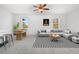 Finished living room featuring a pool table and comfortable sectional at 4370 Freys Farm Nw Ln, Kennesaw, GA 30152