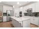 Well-lit kitchen with stainless steel appliances and white cabinets at 503 Forest Ln, Canton, GA 30114