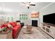 Inviting living room with a cozy fireplace, perfect for relaxation and Gathering gatherings at 503 Forest Ln, Canton, GA 30114