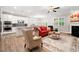 Open-concept living room seamlessly connects to the kitchen, great for modern living and entertaining at 503 Forest Ln, Canton, GA 30114