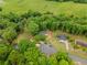 Overhead shot of the home in a verdant neighborhood with mature trees and green lawns at 6659 Manoleta Dr, Lithonia, GA 30038